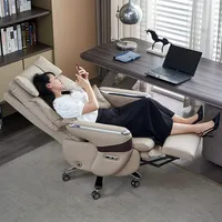 Smart Electric Genuine Leather Executive Office Chair - Massage Ventilation CEO Chair for Daytime Rest and Work Furniture JT40 4