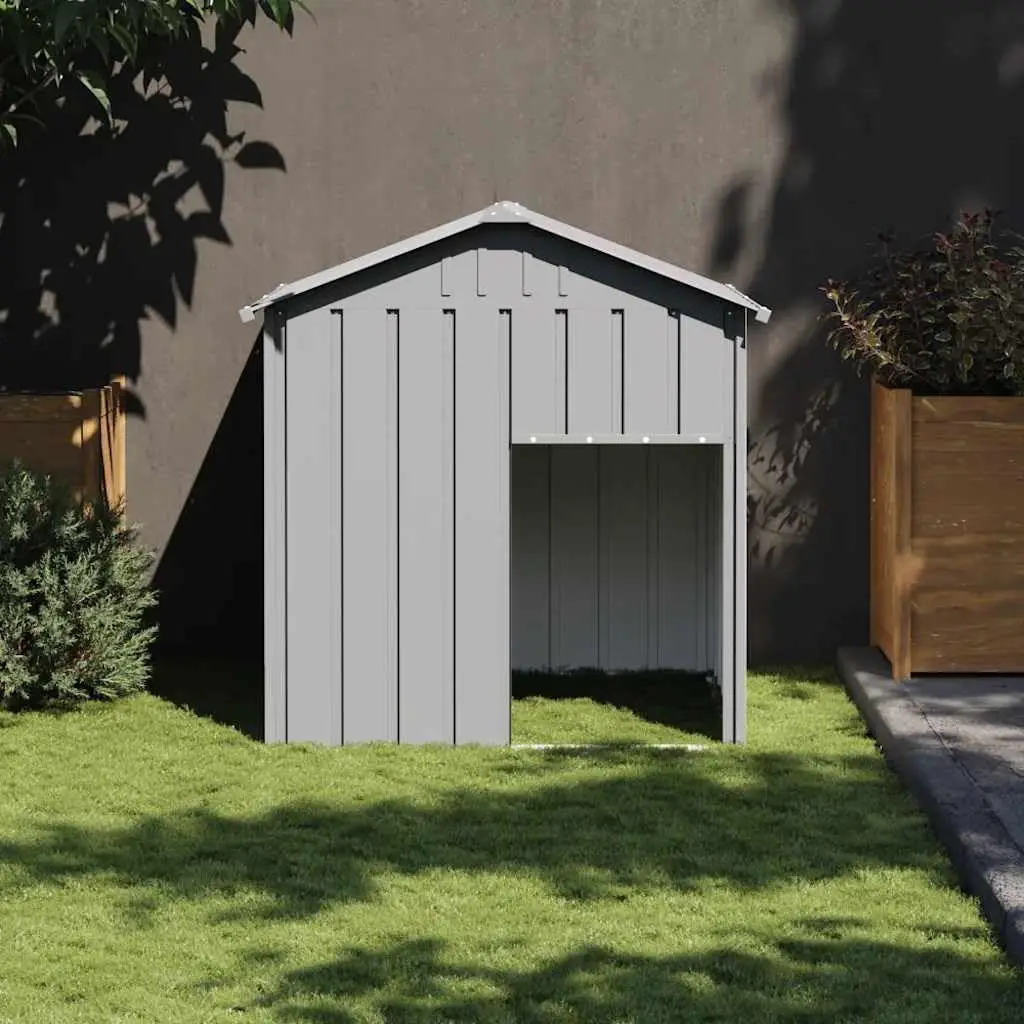Galvanized Steel Dog Kennel with Roof 46.1x40.6x48.4 Inches Outdoor Pet House for Playing & Training, Customized