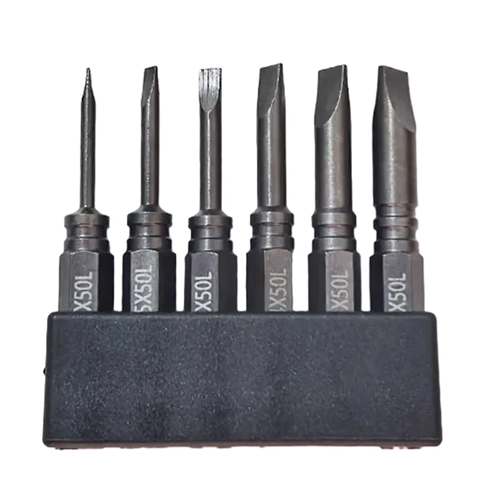 6 Pcs For Impact Driver Bit Set With 6 Flathead Screwdriver Bits SL2 SL2.5 SL3 …