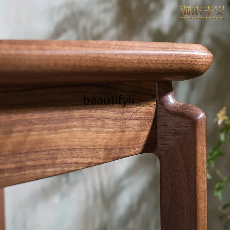 Black walnut solid wood porch cabinet display end view table for new Chinese furniture