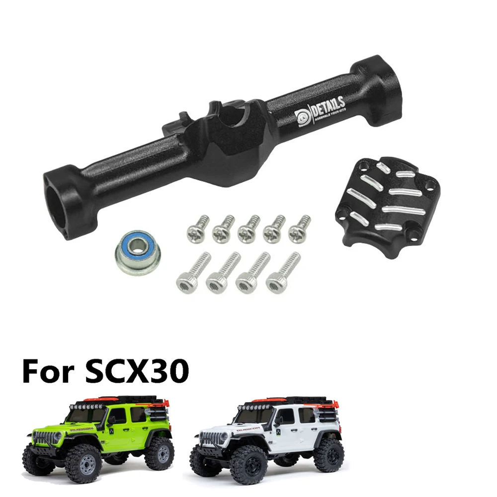 

Aluminum Rear Axle with Cover Upgrade Set for 1/30 Axial SCX30 Jeep Wrangler RC Cars Upgrade Parts