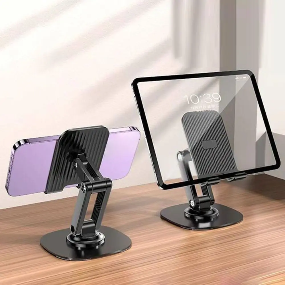 

Портативный держатель для мобильного телефона из сплава, складная настольная подставка с поворотом на 360°, регулируемый нескользящий универсальный кронштейн для настольного телефона