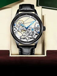 New men's watch with a casual and high-end feel, sporty and versatile hollow out men's mechanical watch
