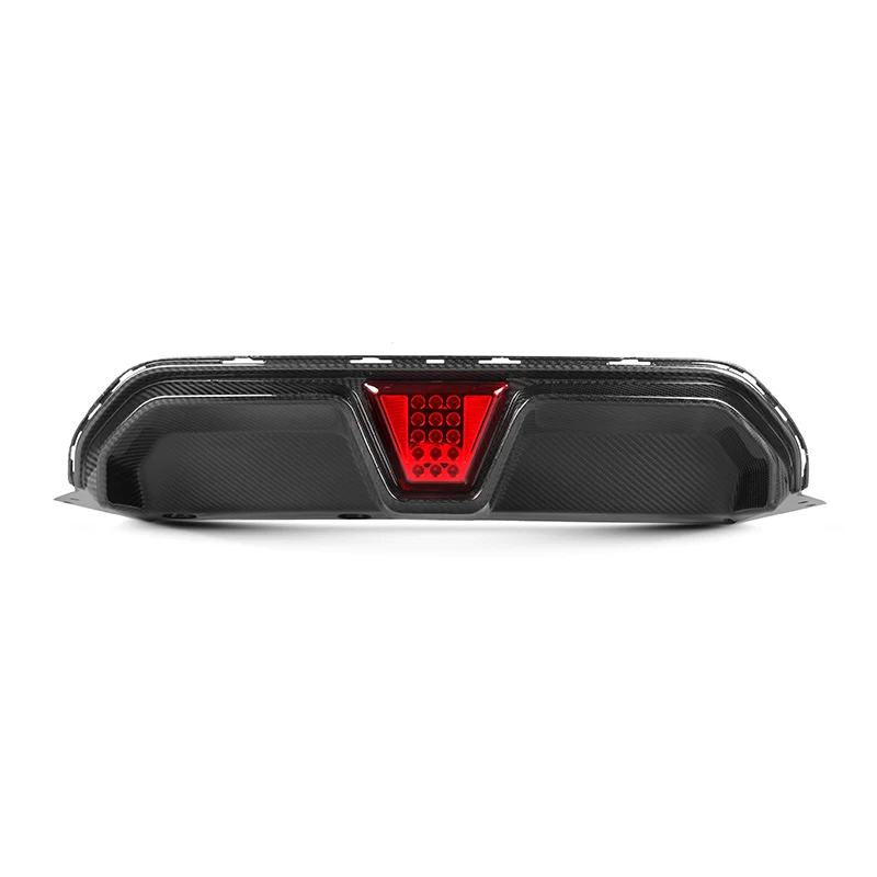 CS style dry carbon fiber rear back diffuser with LED light for BMW M5 F90 LCI 2020 2021 2022 F90 M5 rear back diffuser