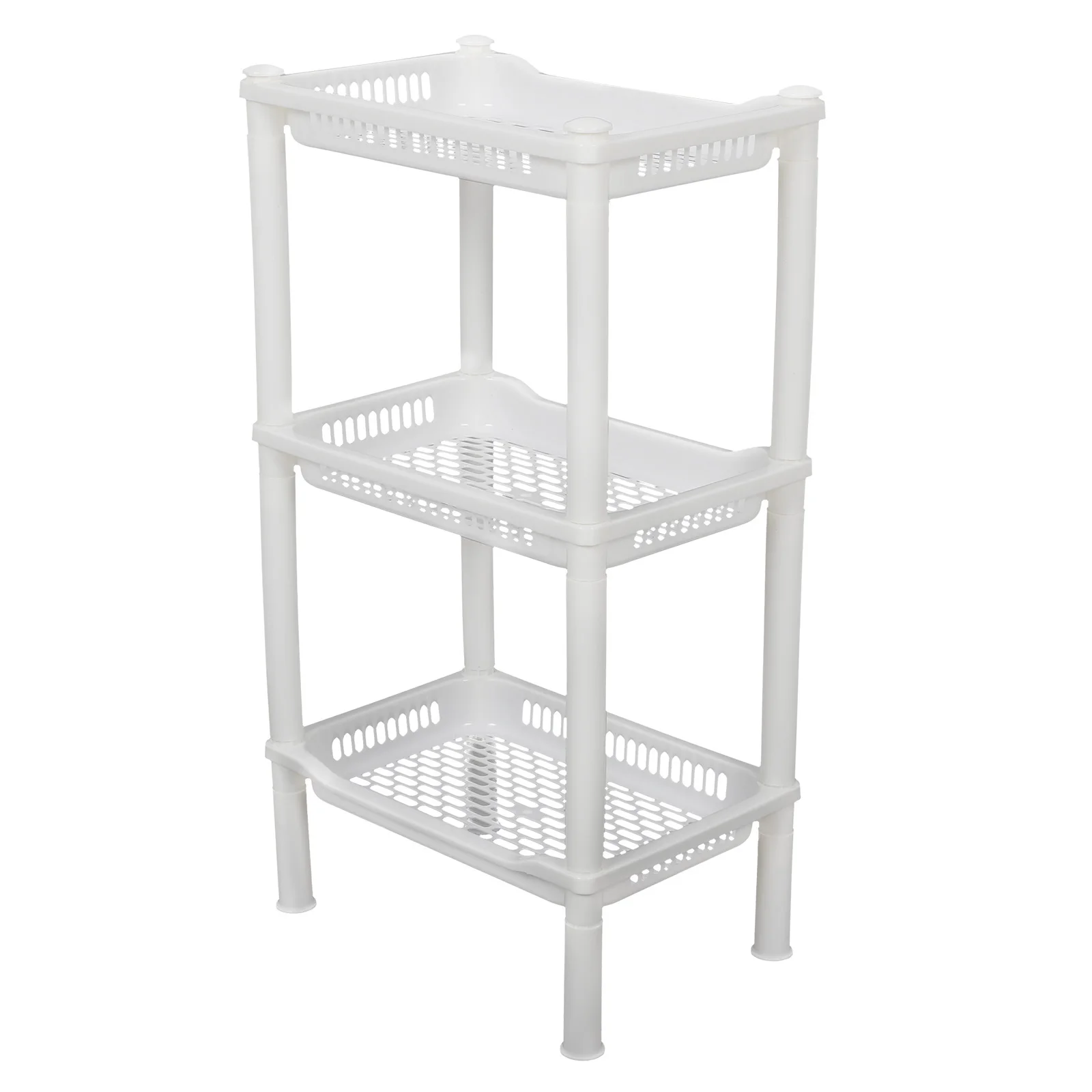 

Bathroom Countertop Organizer 3 Tier Cosmetics Shelf Storage Rack Simple Style Strong Load Bearing Capacity Multi Layers