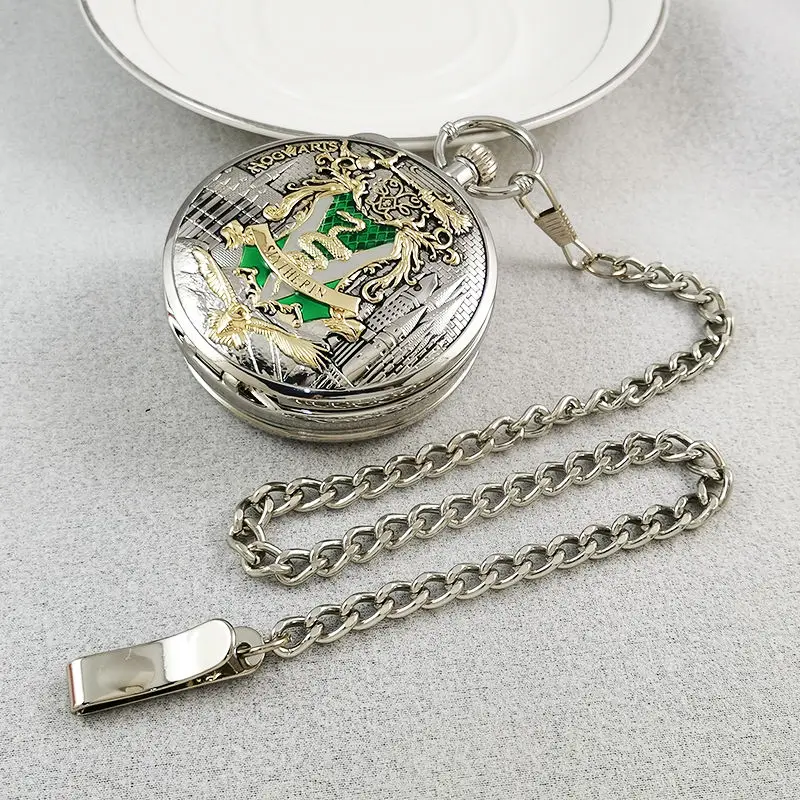 Miniso Joint Music Box Zegarek kieszonkowy Slytherin Silver Snitch Dziecięce zegarki retro