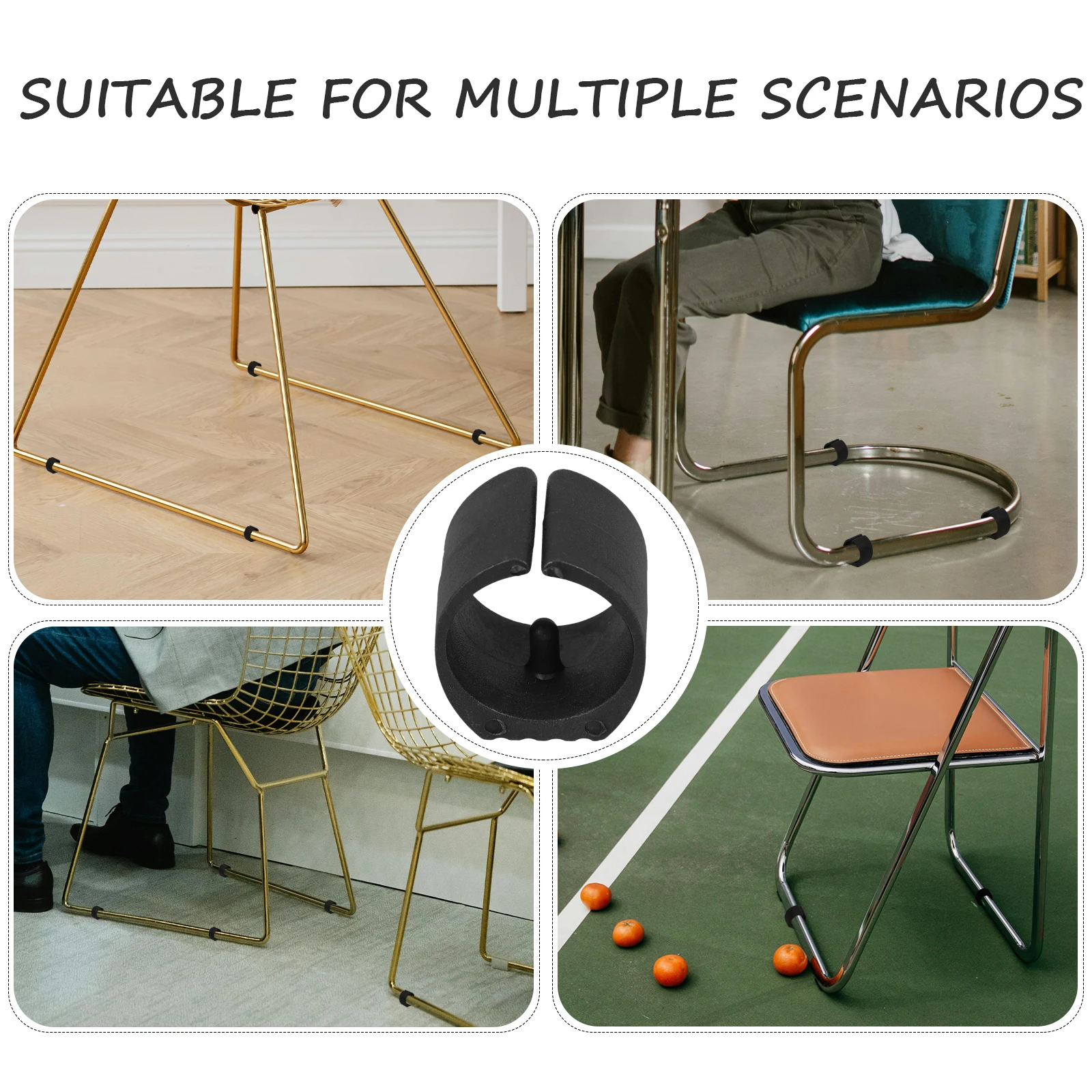 

12Pcs Chair Floor Protectors Plastic Leg Caps for Wood Floors Universal Fit Furniture Feet Covers No Installation Tools Required