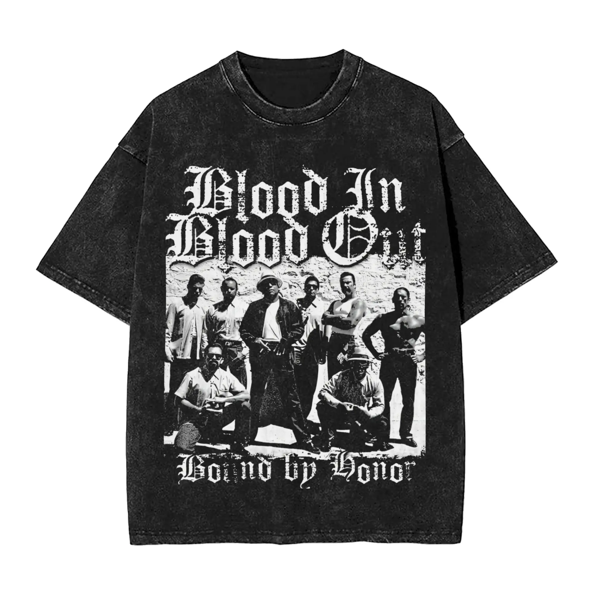 Blood In Blood Out Vatos Locos Cult  T Shirt Hip Hop Washed Cotton Oversize T-Shirt for Men Women Streetwear Summer Tops Tees