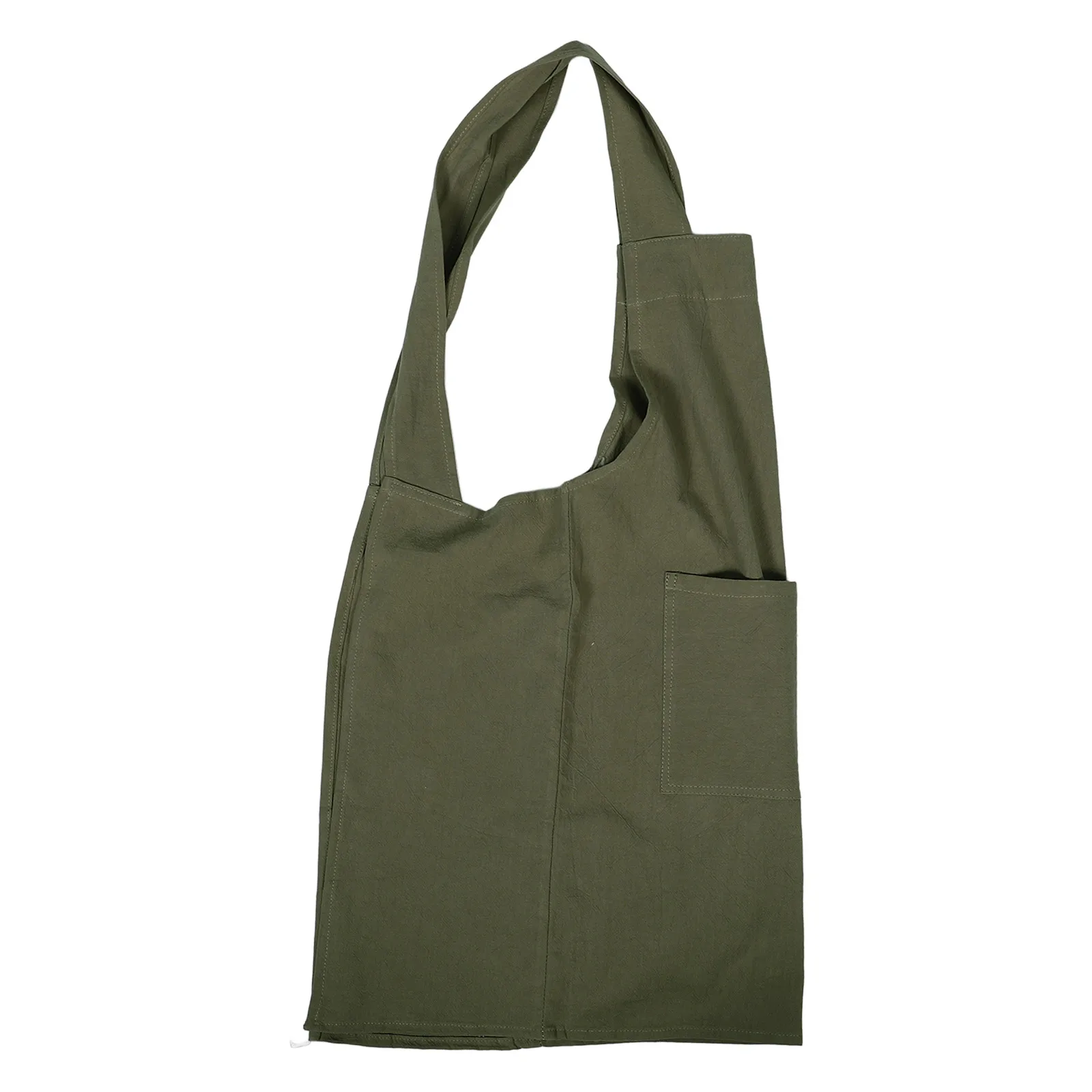 

Summer No-Tie Apron Cotton Faux Linen Crossback With Pockets For Nail Tech Hair Stylist Artist Workwear Green