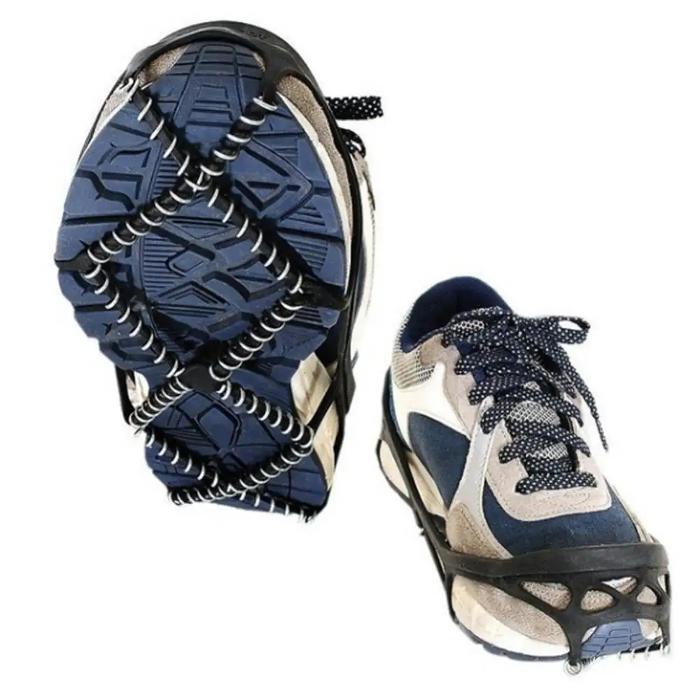 Karabiner 1Pair Outdoor Sports Schuh Abdeckung Nicht-slip Steigeisen Ice Grip Gehen Traktion Stollen Camping Ausrüstung карабин для ключей
