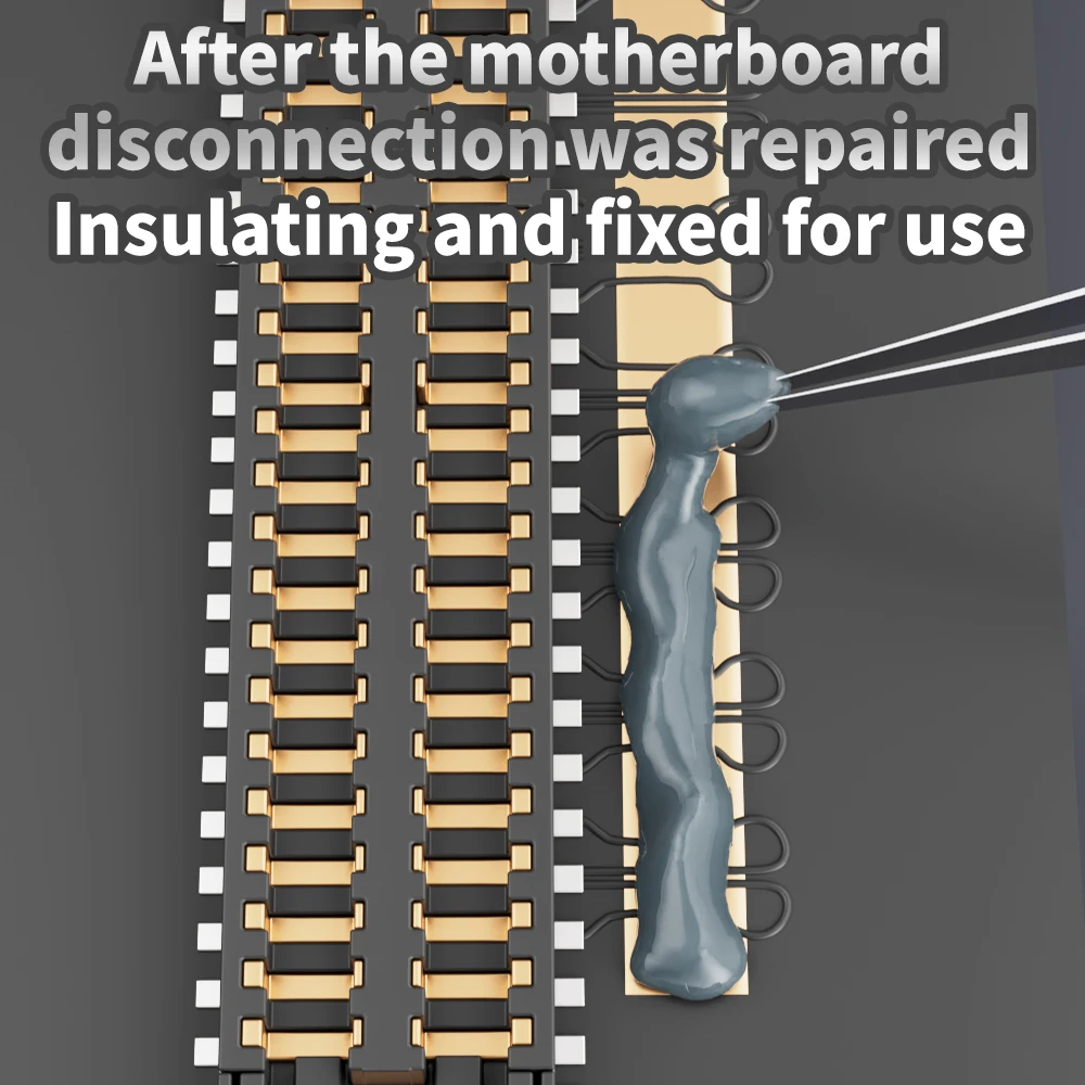 LANRUI 10ml Pasta isolante per ombra istantanea con polimerizzazione UV per scheda madre del telefono cellulare PCB Strumento di polimerizzazione isolante per riparazione filo volante