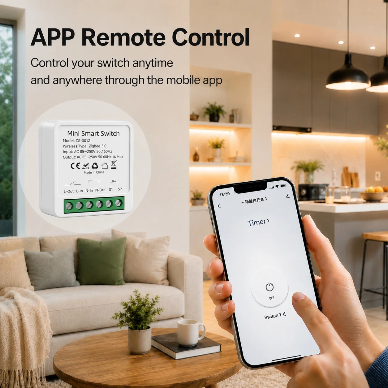 Zigbee Tuya Smart Switch Smart Life 10A/16A 1/2CH DIY Relay Breaker 2 Way Control For Alexa Google Home Assistant 2MQTT Gateway view 6