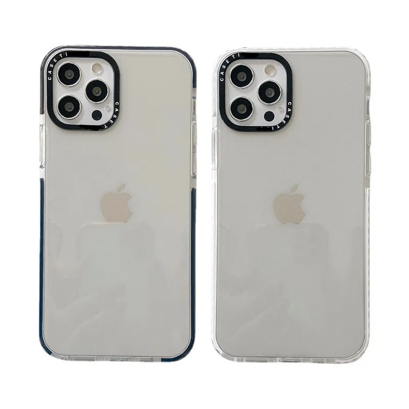 Luxury clear anti-fall case for iphone 11 13 12 14 15 16 Pro MAX 15 16 PLUS X XS XR Simple Couple hard bumper cover fundas hood