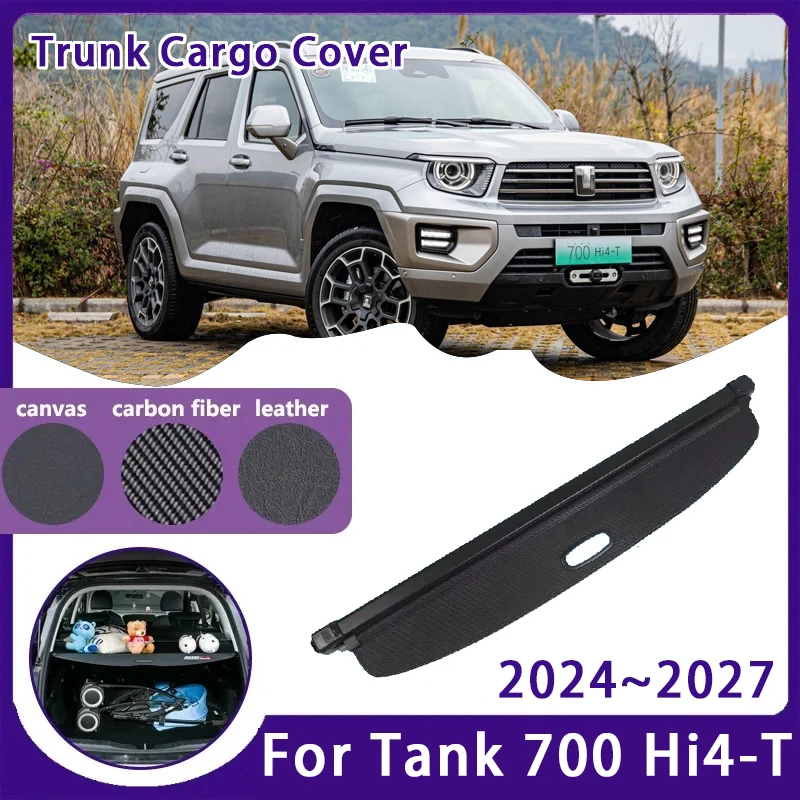 

Car Trunk Curtain For Tank 700 Hi4-T 2024 2025 2026 2027 Retractable Shades Rack Partition Shelter Cargo Covers Auto Accessories
