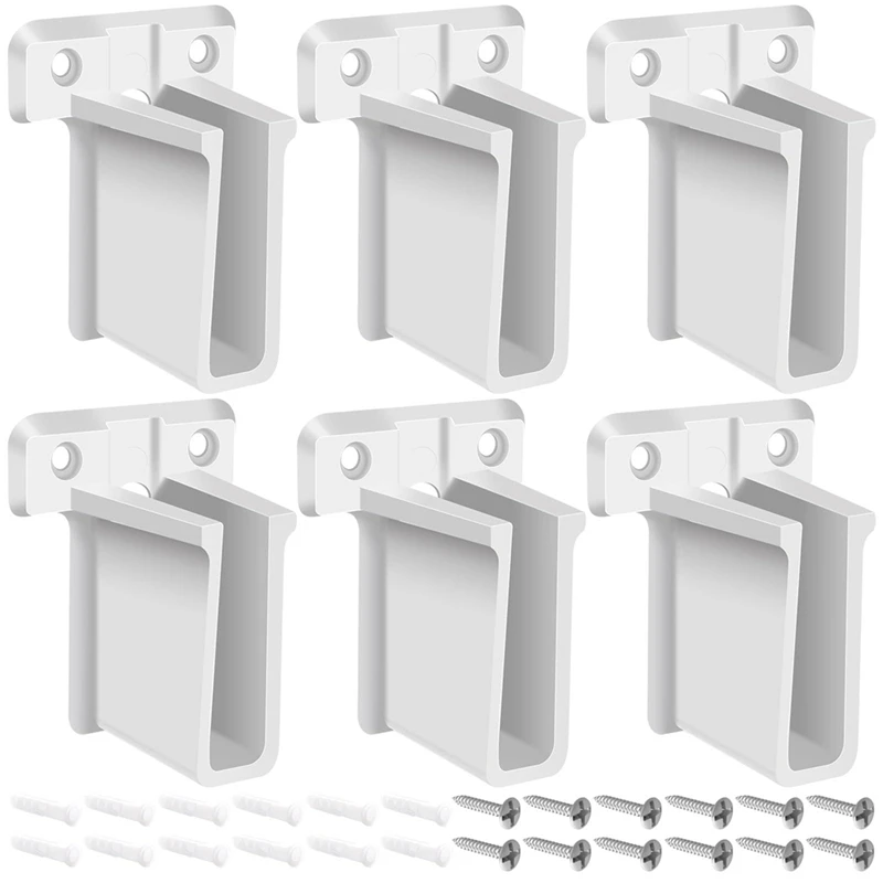 6 Pack Wire Shelf End Brackets Closet Shelves Brackets Plastic Wall Mount Shelf Brackets With Screws For Shelves Closet