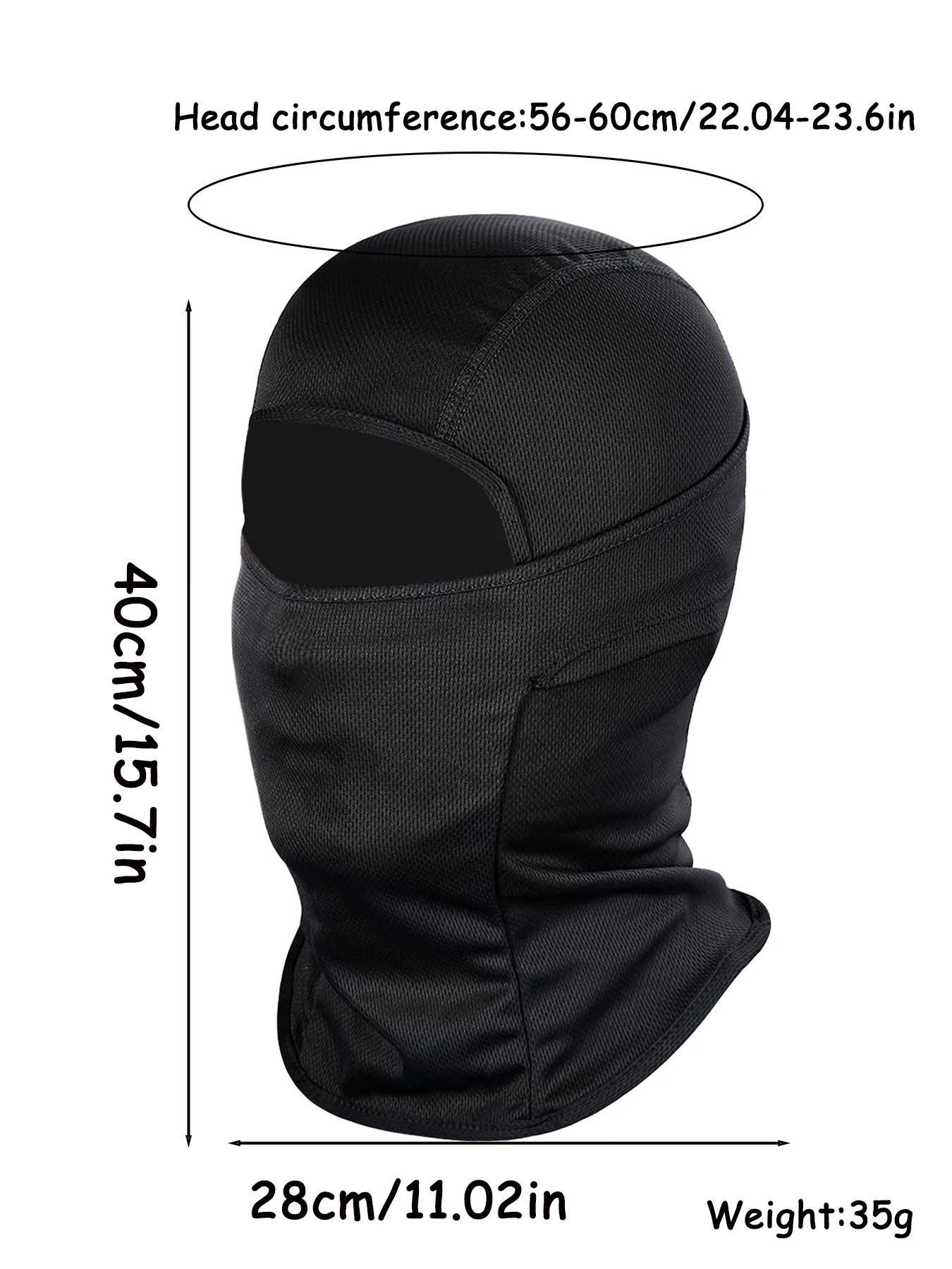Sturmhaube, Skimaske, Vollgesichtsabdeckung für Männer und Frauen, atmungsaktive Vollgesichtsmaske zum Skifahren, Outdoor-Sport – Detail 6