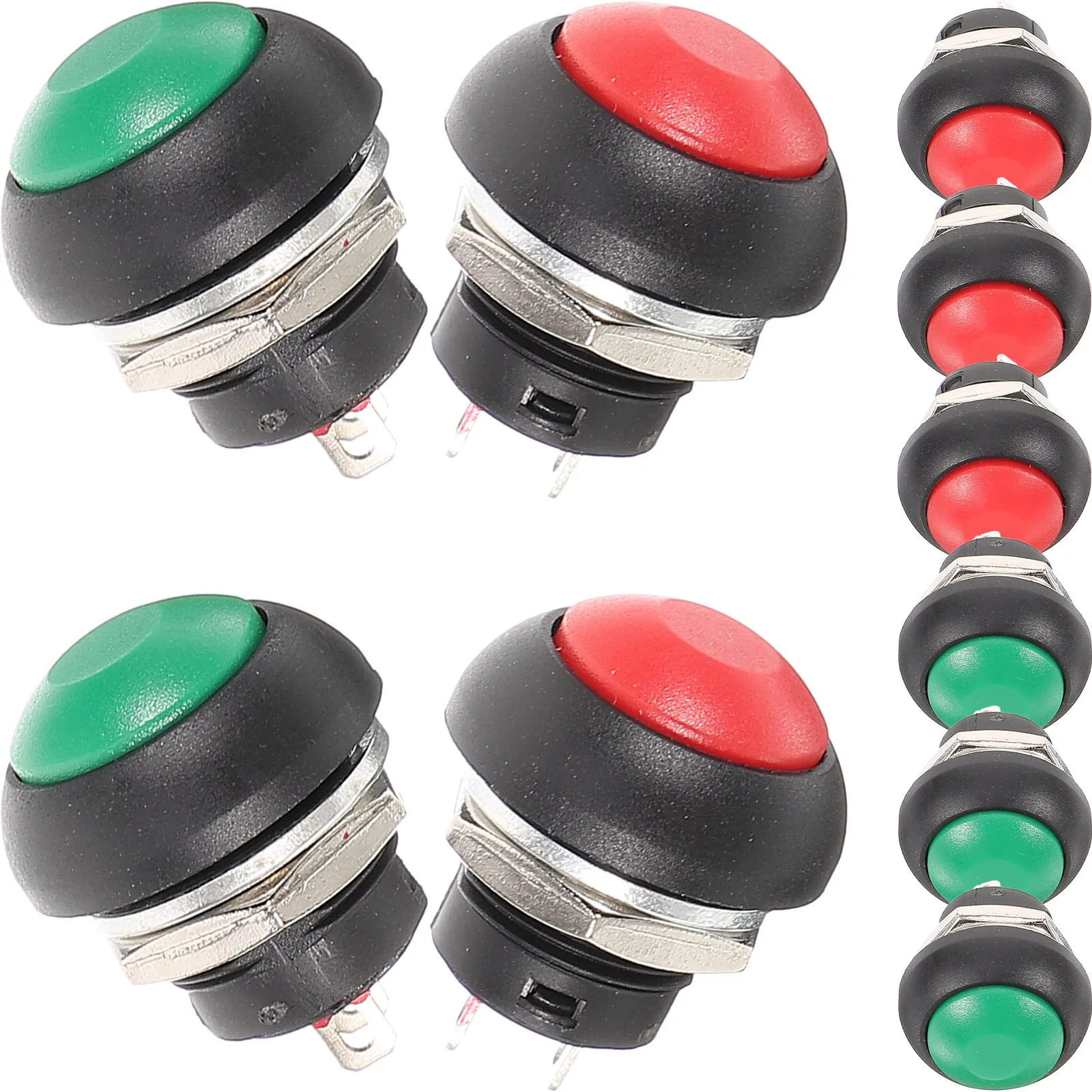 

Кнопка для дверного звонка, 10 шт., самовосстанавливающаяся, с подсветкой, для наружного использования, простая установка, металлическая пластиковая кнопка-зуммер для дверного звонка