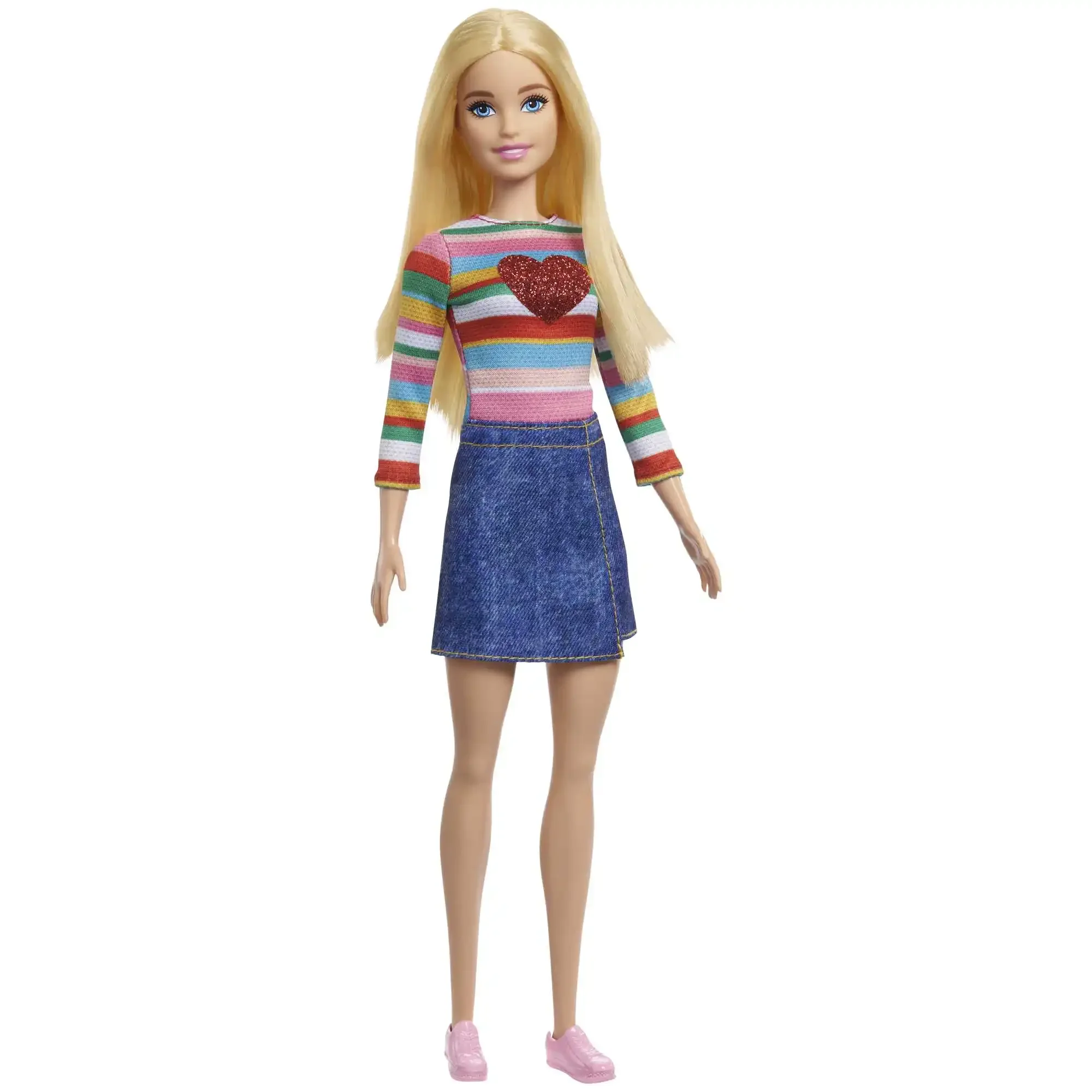 

Original Barbie doll It Takes Two Doll Malibu Fashionist Doll Blonde Hair Rainbow Shirt Toys for Girls Christmas Gifts HGT13