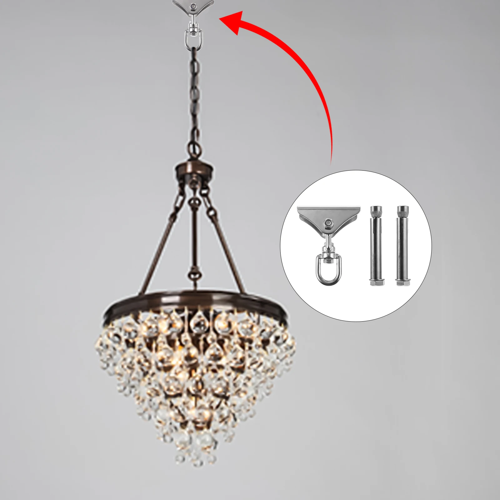 

Hook Versatile Ceiling Swing Hangers Hammock Swivel Stainless Steel Heavy Duty Deck Mount Tree