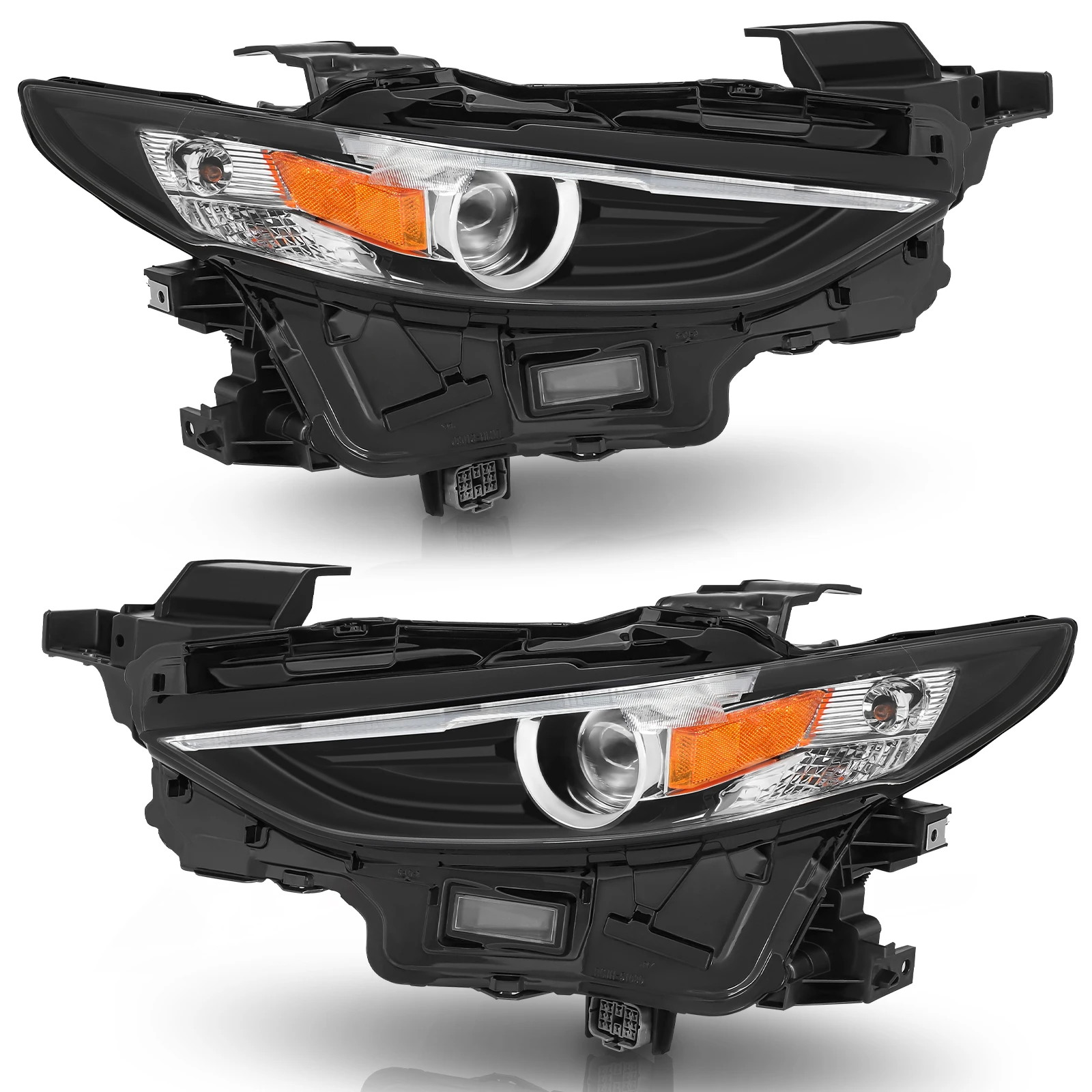 

2019-2021 Mazda 3 LED Headlight Lamp White 6000k Running Light High Low Beam Adaptive with Reflectors 24V LOW for USA Cars