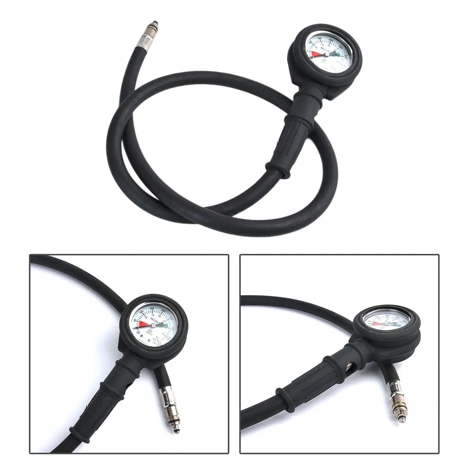 Professional Diving Pressure Gauge 400 Bar Console Scuba Diving Tank Checker Diving Air Pressure Tester