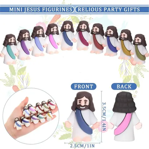 Påsk Jesus Leksaker Påsk Mini Jesus Figurer Dekorativa Multifunktionella Festgåvor Söndagsskolepyssel Flera specifikationer 8 best sales luka megurine figur - №4