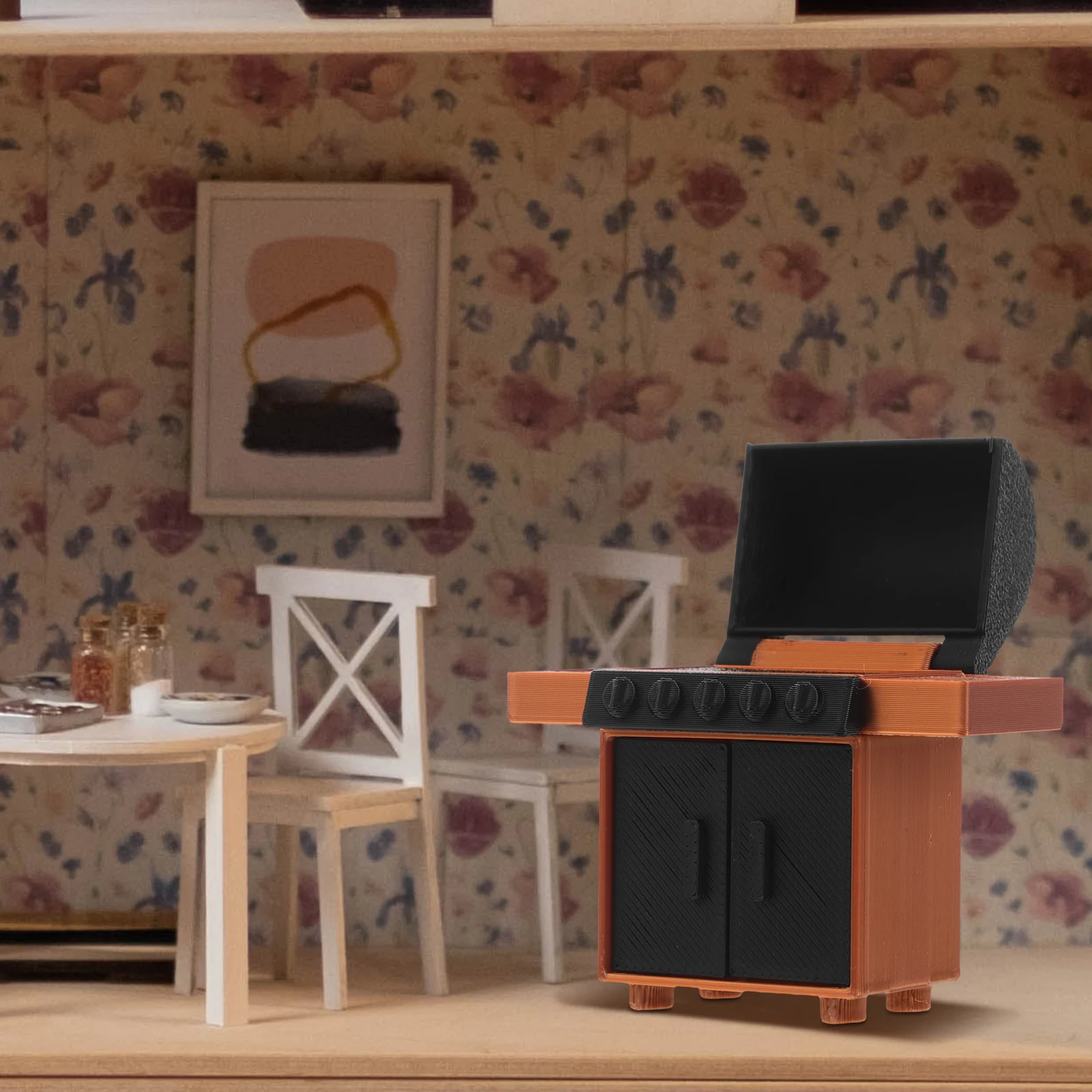 

Mini Bbq Grill Model Dollhouse Charcoal Grill 1:20 Realistic Mini Garden Cooking Tool micro landscape Picnic Scenes Doll Kitchen