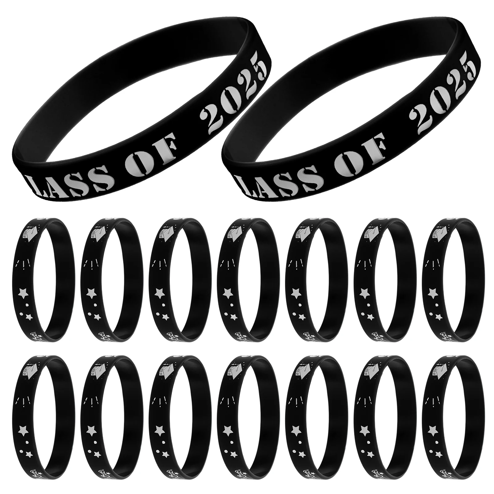 

20 Pcs Silicone Wristbands Class of 2025 Party Favors Keepsake Bracelets Graduation Keepsake Bracelets for Students Celebration