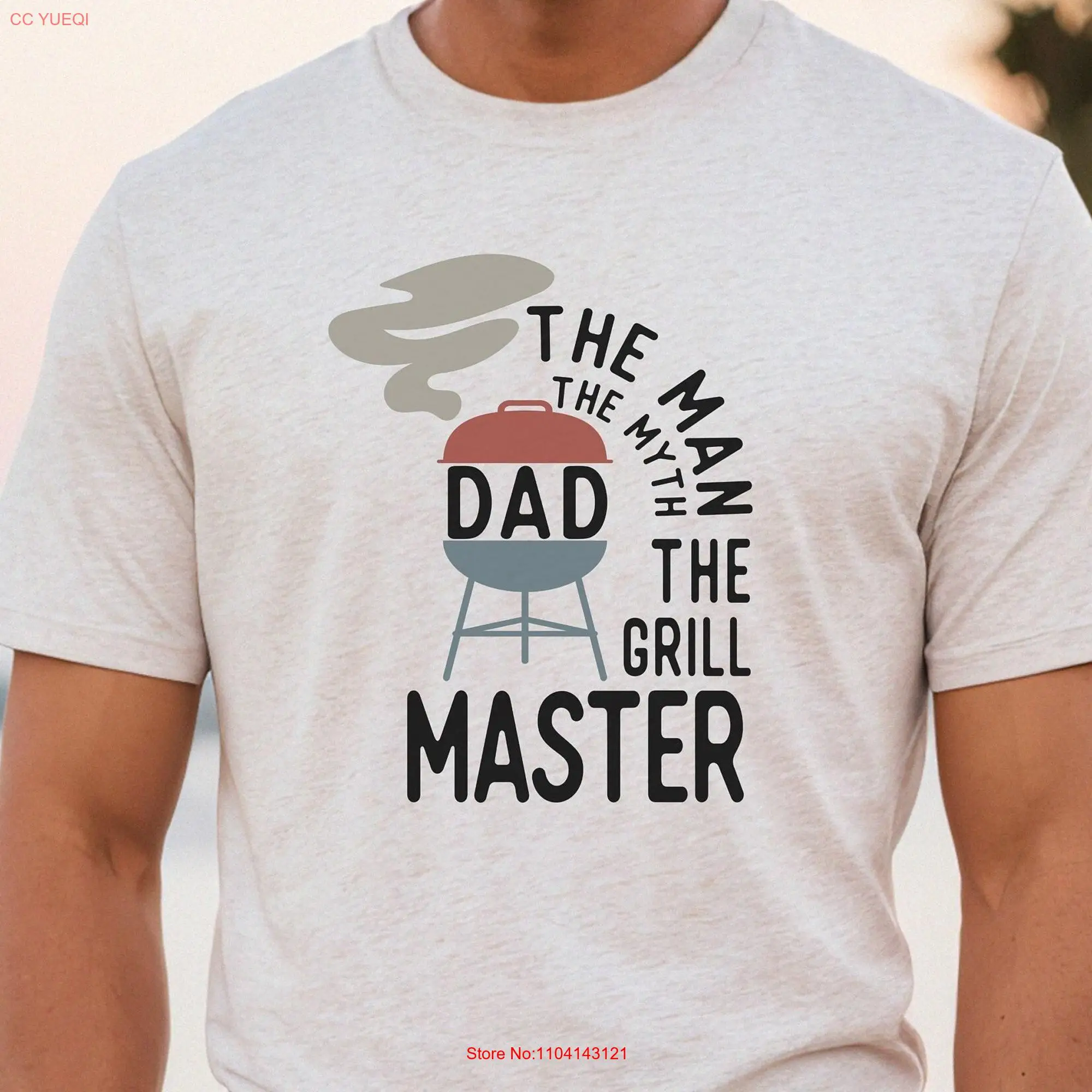 The Grill Master T Shirt Grillmaster Dad Man Myth Legend Father's Day for Father Cute long or short sleeves