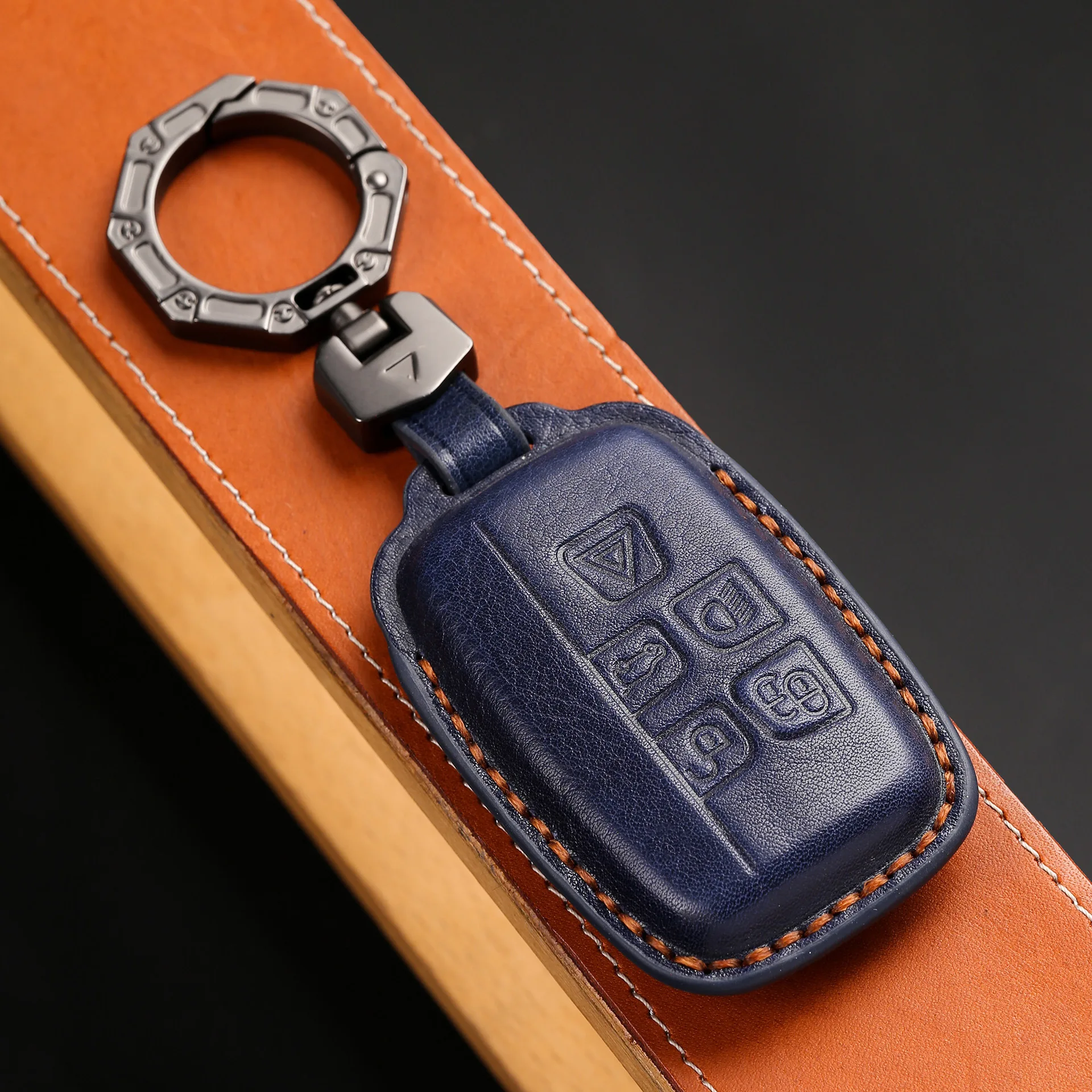 

Car Key Cover for Land Rover Range Rover Sport Evoque Freelander for Jaguar XF XJ XE XJL XF Shell Case Keyring Genuine Leather