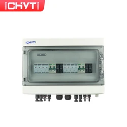 CHYT 4-in-2-out 1000V Solar Surge Lightning Protection IP65 Waterproof PV DC Combiner Box 2022 New Product