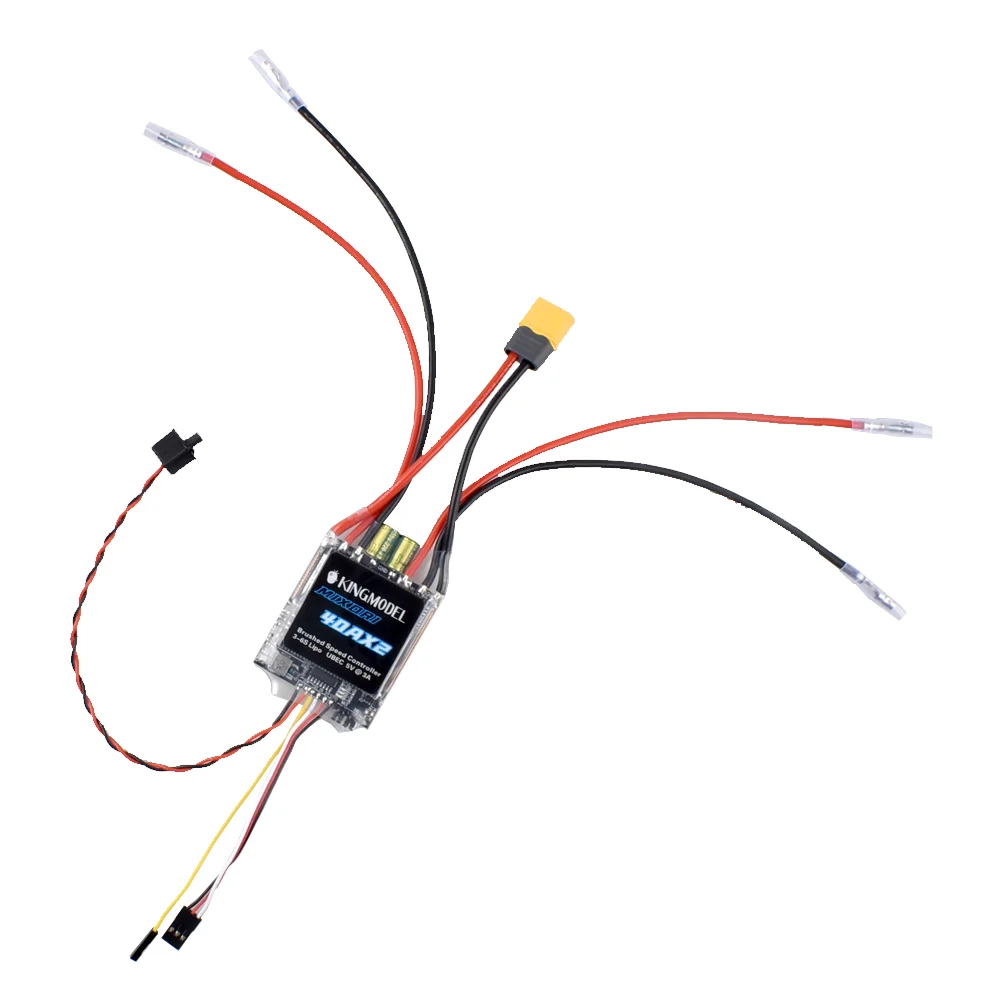 40AX2 Dual Way Bidirectional Brushed Electric Speed Controller Mixed Control ESC 7-25V for RC Tank/Speed Difference Boat