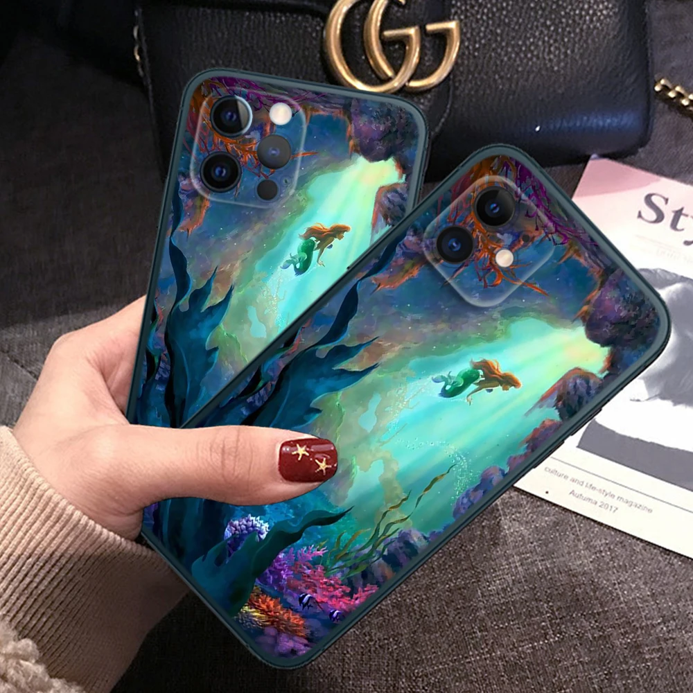 Z96 Cartoon mermaid Soft Case for Huawei Y5P Y6P Y7A Y8P Y9A Y6 Y7 Y8S Y9S Y9 Prime Nova 9 9I 4E 5T 7 Mate 10 Lite 20 Pro P30