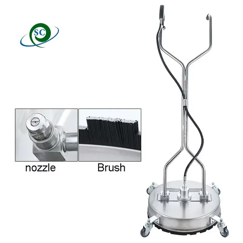 20 Inch Round Flat Surface Cleaner for Pressure Washer 280 Bar 4000 PSI Industrial Grade High Power Cleaning Tool Attachment