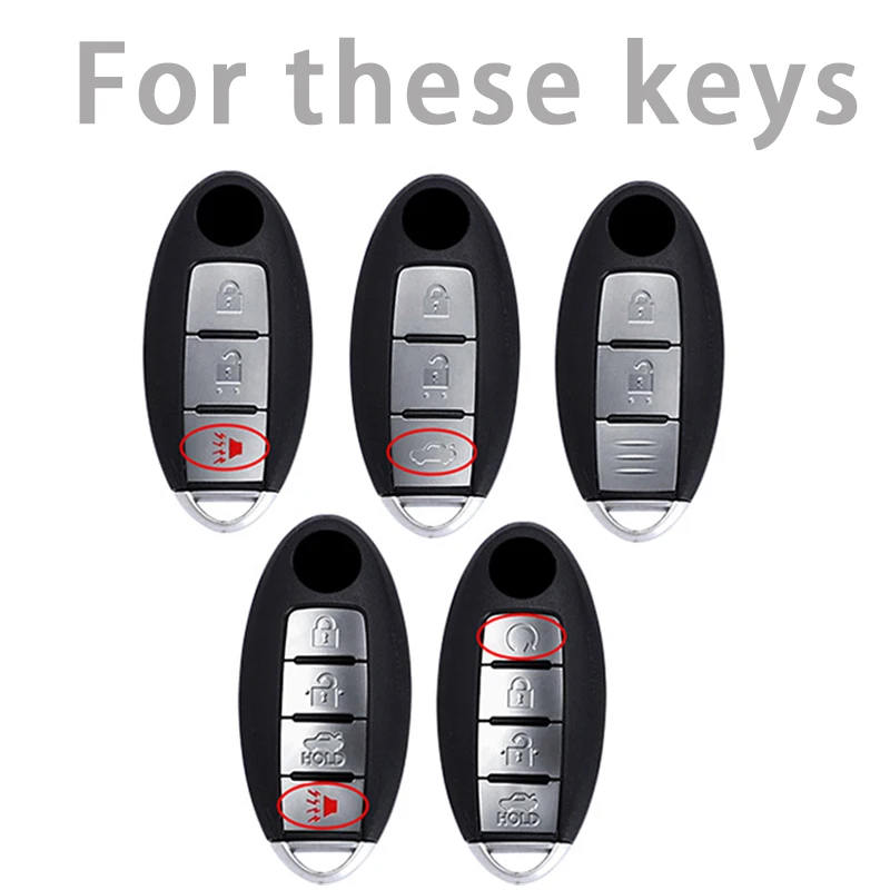 Leather TPU Car Key Case Cover for Nissan Leaf Micra Qashqai J11 J10 X Trail T32 Versa Note Patrol Key Fob Cover Accessories