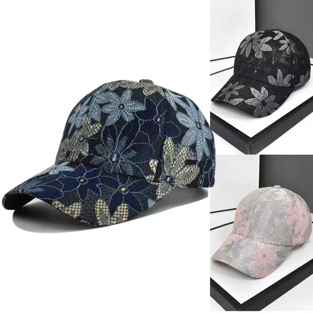 

Lace Women Baseball Caps Simple Adjustable Spring Summer Sun Hat Outdoor Sunshade Visor Cap