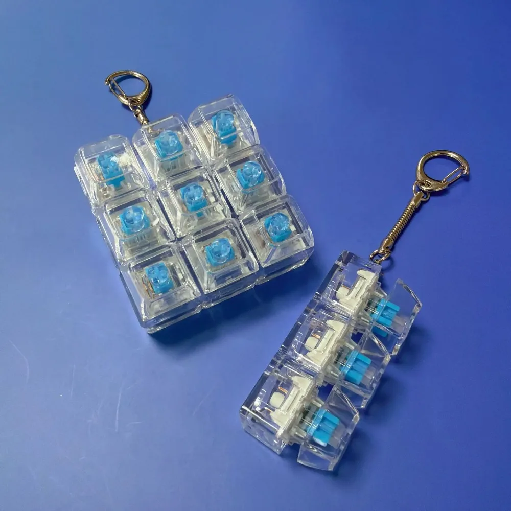 New style push-button finger keyboard keycaps stress-relieving plush keychain for leisure time toys (for adults) without lights