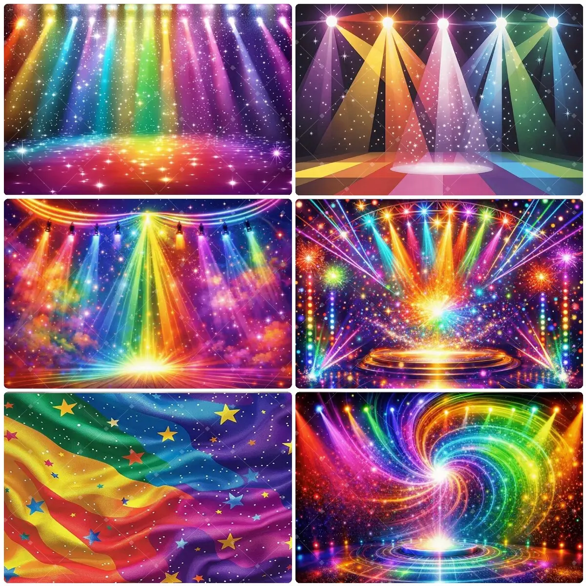 Photography Lighting Backdrop - Sfondo Luminoso Arcobaleno Colorato per Palcoscenico,