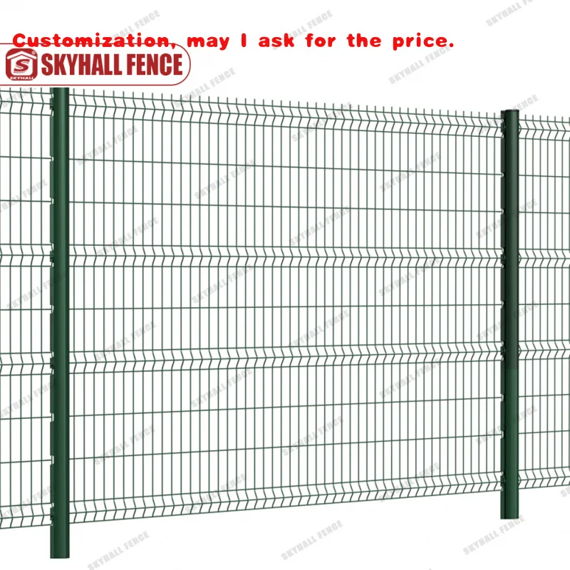 

custom.Green Powder Coated Galvanized V Bending Welded Wire Mesh Fence Park and Garden