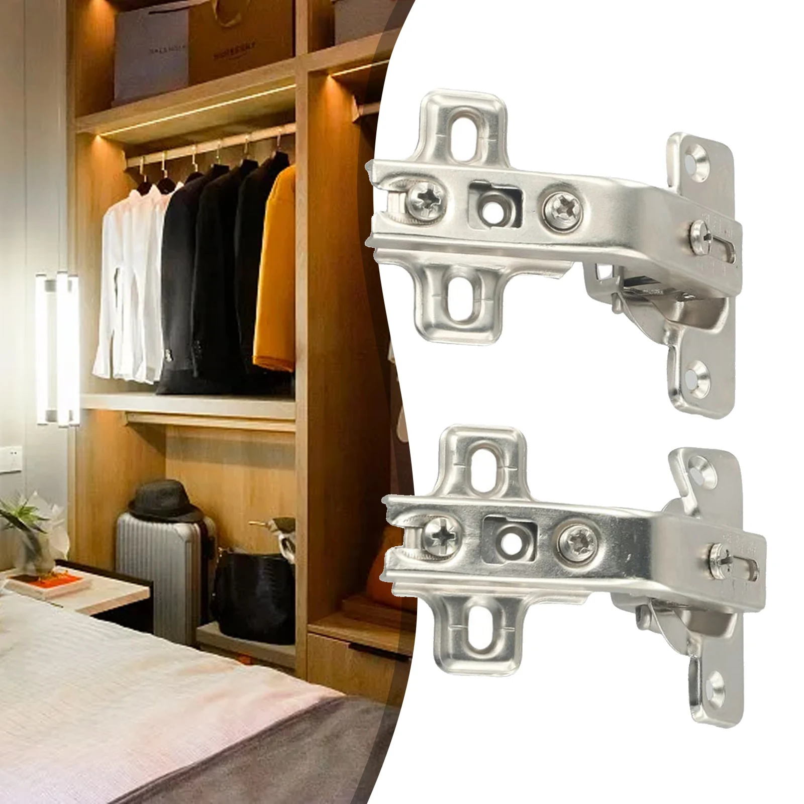 Combinación de bisagras Bisagras versátiles para puertas de armario Adecuado para gabinetes de TV Armarios de vino Armarios Fácil de ajustar para un ajuste perfecto