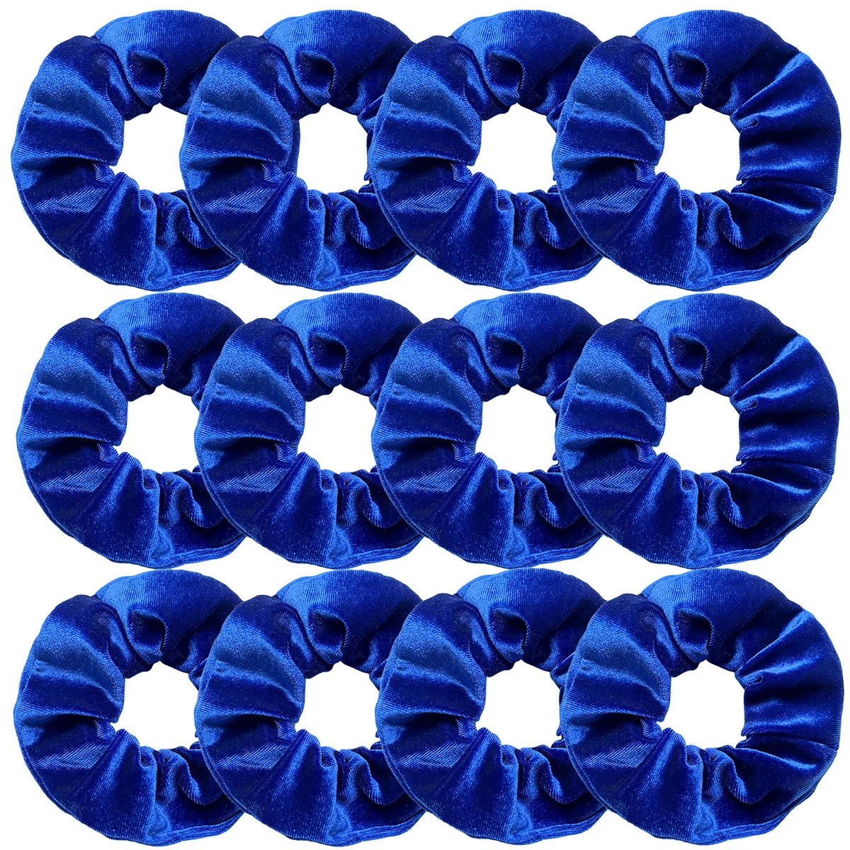 12pcs Women Hair Scrunchies Pack Royal Blue Elastic Hairbands Velvet Scrunchies Baby Girls Hair Hoop Ladies Hair Accessories