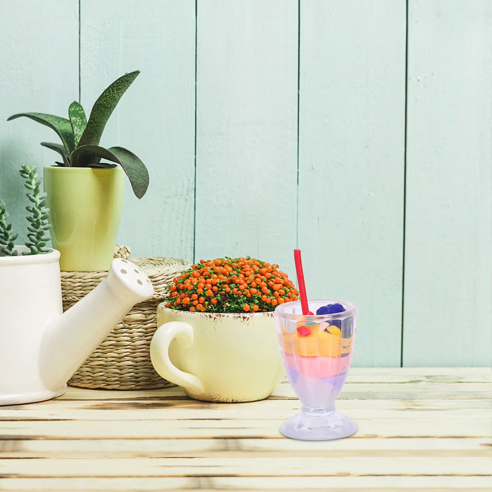 

10 шт. миниатюрных десертов-мороженого со вкусом черники, реалистичные миниатюры для кукольного домика, масштаб 1:12, для DIY-микроландшафта и ролевых игр