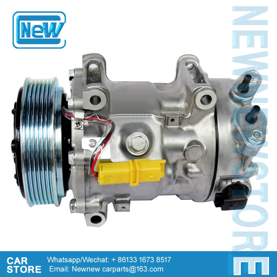 Sanden SD7C16 AC Compressor For Peugeot 1.6 2012 307 308 807 607 406 Citroen C4 Berlingo 6453QN 6453QL 6453ZA 9825868180