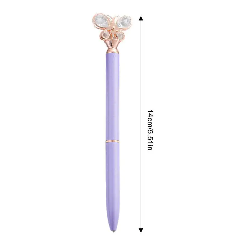 Ball Point Pens Black Ink Ball Point Pen Writing Pens 1.0mm Smooth Writing Medium Point Pens Retractable Pen Butterfly Shape