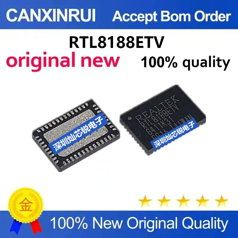 (5-100pieces)Brand New Original RTL8188ETV-CG RTL8188ETV Wireless RF Chip QFN46