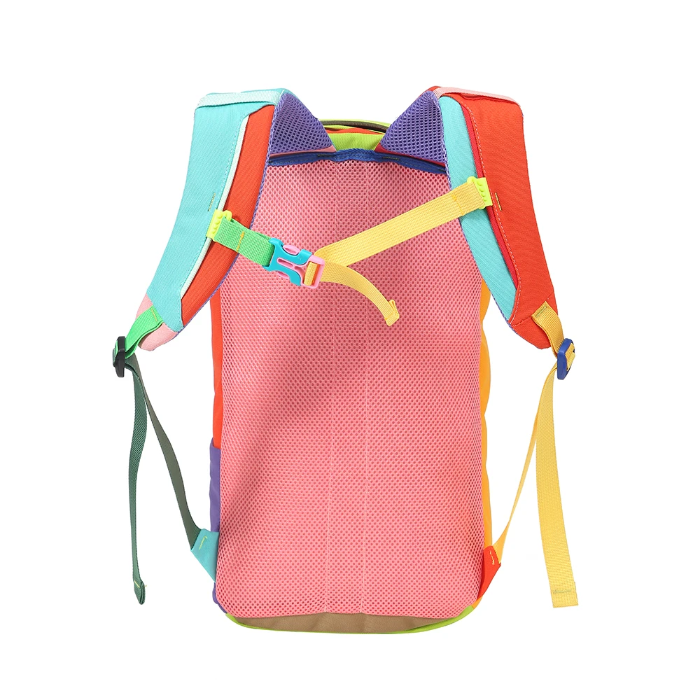 20L Large Capacity Multicolor Backpack Lightweight Fashion Color Block Travel Bag for Hiking Camping Daily Use