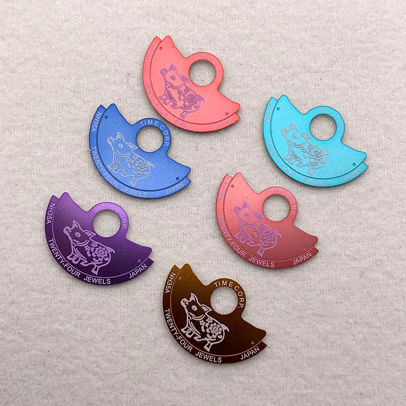 Mod หมูรูปการเคลื่อนไหวค้อนโรเตอร์ Patch Fit NH34 NH35 NH36 NH38 NH39 4R 6R 7S26 การเคลื่อนไหว Oscillating น้ําหนัก Hammer Guard