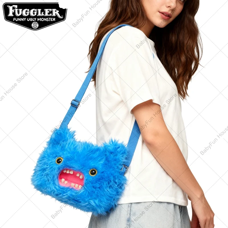 Newest Original Fuggler Ugly Teeth Monster Plush Toys Crossbody Bag Kawaii Fuggler Funny Screech Peluche Doll Shoulder Bag Gifts