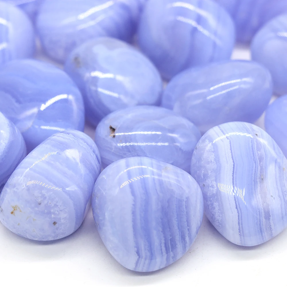 Nature Blue Lace Agate Gravel Specimen Size Irregular Tumbled Stones Reiki Healing Crystal Quartz Mineral Aquarium Home Decor