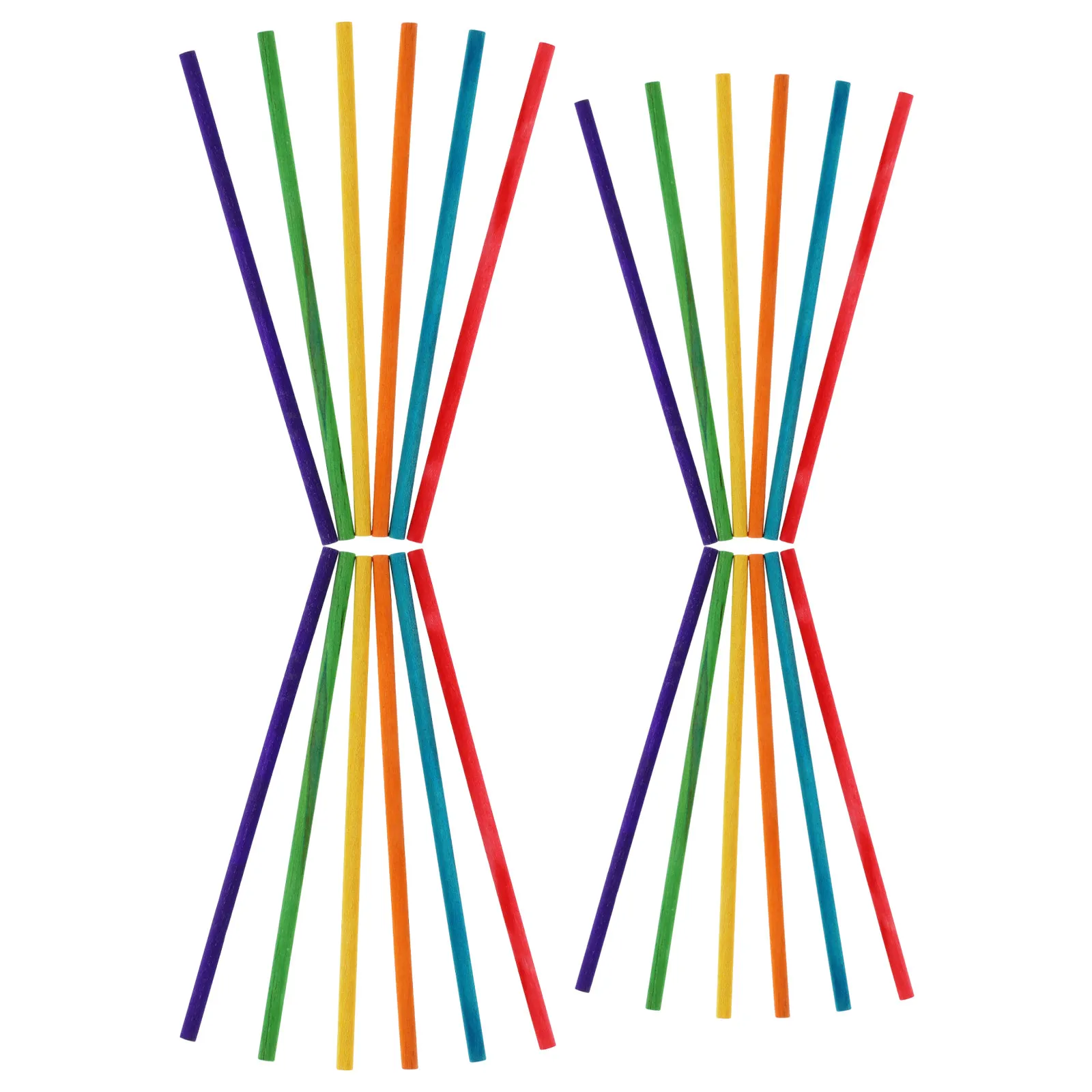 200Pcs Colorful Round Wooden Sticks Smooth Hardwood Rhythm Sticks Early Education Musical Instruments Kids Crafts Montessori